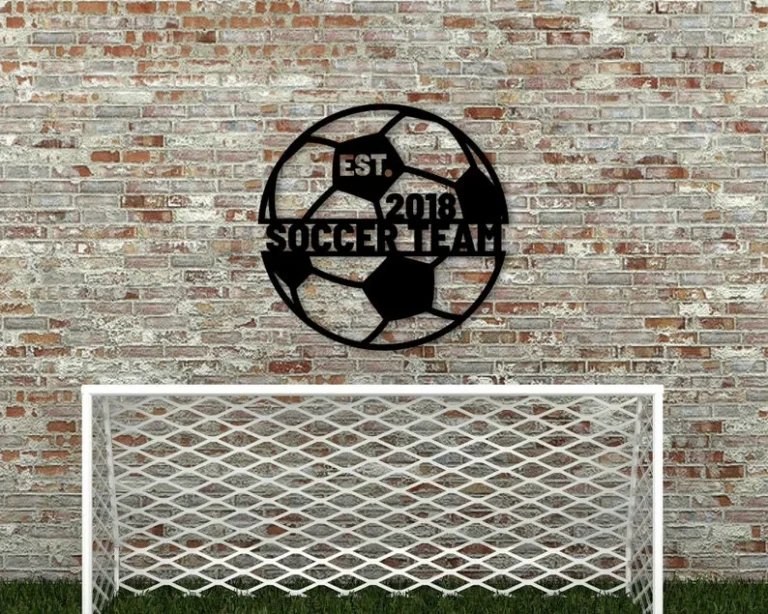 Custom Soccer Sign, Metal Sign, Bulk Design, Name Sign, Custom Gift, Soccer Monogram Wall Art, Sport, Soccer Player