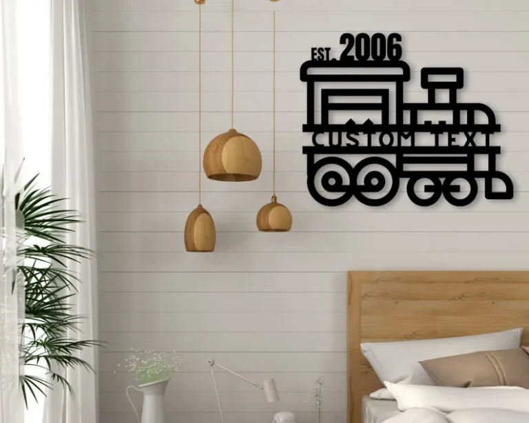 Train Sign 2, Metal Sign, Christmas Gift, Home Décor Sign, Christmas Décor, Steam Train, Custom Est Sign