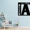 Square Initial And Name Est Sign , Custom Quote Signs, Welcome Sign, Family Gift, Metal Initial , Metal Name Sign