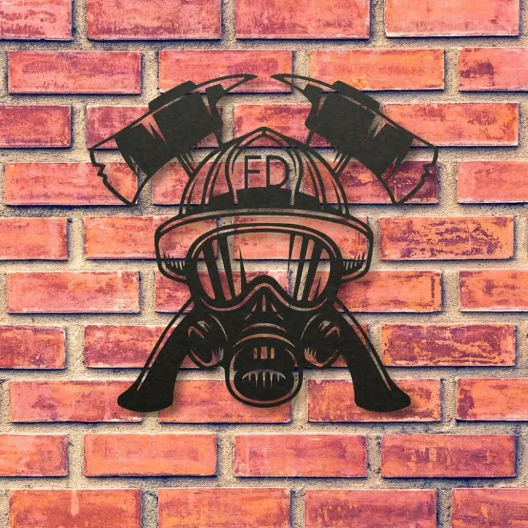 Metal Fire Fighter Sign, Metal Firefighter Sign, Father's Day, Outdoor Sign, Outdoor Decor, Valentines Day, Fire House Sign, Fireman Sign