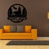 Custom Bear Sign, Metal Grizzly Bear Sign, Dad Gift, Name Monogram, Home Décor, Grandpa, Fathers