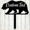 Bear Stake Metal Sign, Metal Sign, Custom Sign, Bear Sign, Cabin Sign, Mountain Sign, Nature Sign, Name Sign, Address Sign