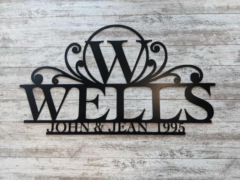Personalized Name Sign, Established Sign, Custom Metal Sign For Anniversary, Wedding, Housewarming Gift, Last Name Sign, Christmas Gift