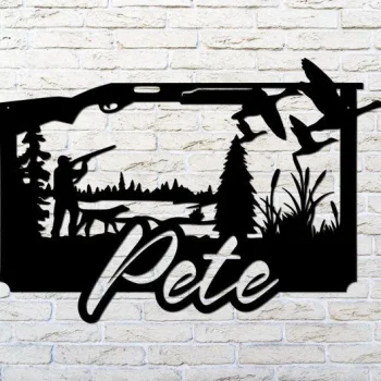 Duck Hunting Metal Sign, Duck Scene Sign, Personalized Duck Sign, Hunting Camp Sign, Man Cave Metal Art, Husband Dad Gift, Fathers Day Gift