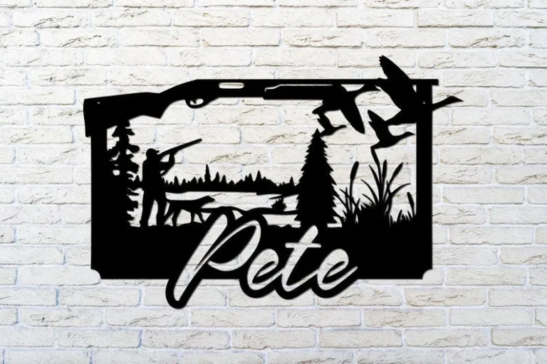 Duck Hunting Metal Sign, Duck Scene Sign, Personalized Duck Sign, Hunting Camp Sign, Man Cave Metal Art, Husband Dad Gift, Fathers Day Gift