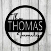 Custom Family Name Circle Metal Sign, Family Name Sign, Monogram Metal Sign, Wedding Gift, Family Gift, Home Decor, Wall Decor