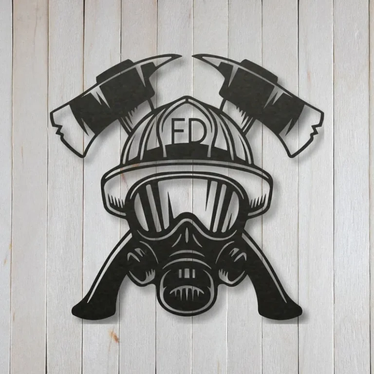 Metal Fire Fighter Sign, Metal Firefighter Sign, Father's Day, Outdoor Sign, Outdoor Decor, Valentines Day, Fire House Sign, Fireman Sign