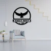Custom Metal Eagle Sign, Metal Sign, Dad Gift, Name Monogram, Grandpa Gift, Established Sign, Back Porch Décor