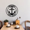 Custom Last Name Anchor Monogram, Anchor Metal Sign, Christmas Decor, Gift For Him, Halloween/ Gift For Husband, Gift For Father