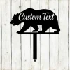 Bear Stake Metal Sign, Metal Sign, Custom Sign, Bear Sign, Cabin Sign, Mountain Sign, Nature Sign, Name Sign, Address Sign