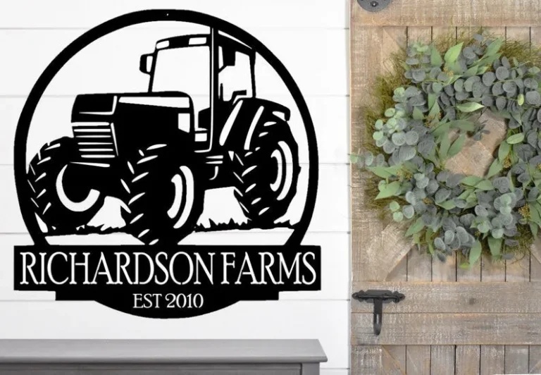 Farm Sign, Farm Metal Sign, Tractor Name Sign, Farm Metal Sign, Farm Tractor Sign