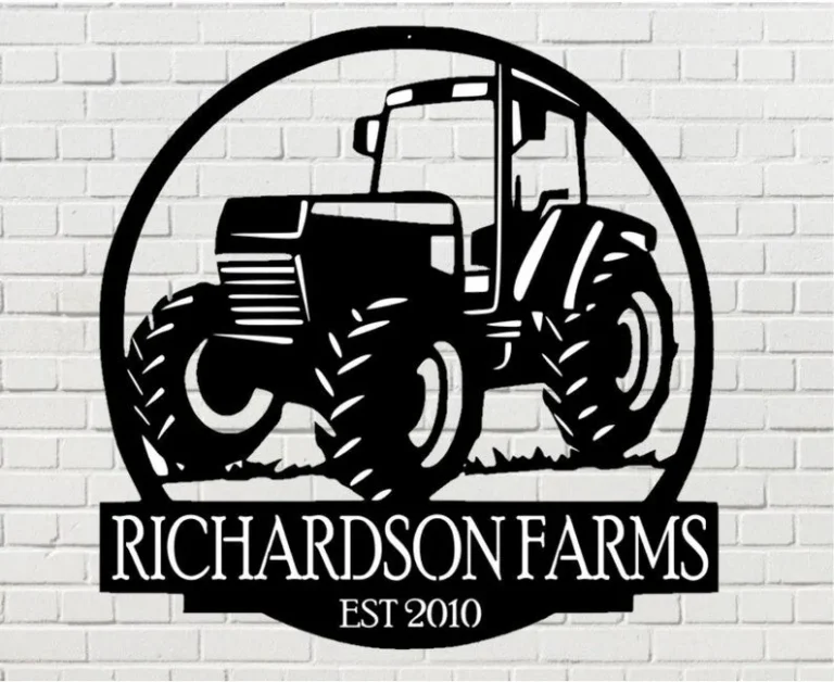 Farm Sign, Farm Metal Sign, Tractor Name Sign, Farm Metal Sign, Farm Tractor Sign