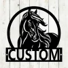 Custom Name Metal Sign With Horse, Custom Sign, Rodeo, Equestrian, Boots, Cowboy, Horse Sign, Cowboy, Cowgirl, Farmhouse, Barrel Racing