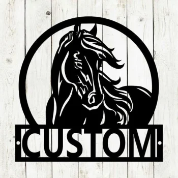 Custom Name Metal Sign With Horse, Custom Sign, Rodeo, Equestrian, Boots, Cowboy, Horse Sign, Cowboy, Cowgirl, Farmhouse, Barrel Racing