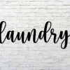 Laundry Metal Sign, Laundry Room Decor, Laundry Word Sign, Bathroom Decor, Metal Word Sign, Laundry Sign, Farmhouse Decor