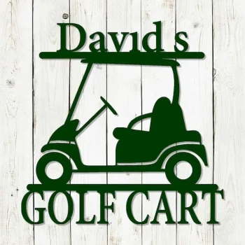 Golf Cart Custom Metal Sign, Golf Cart Sign, Golf Sign, Golfing, Golf Decor, Golf Cart, Welcome Sign