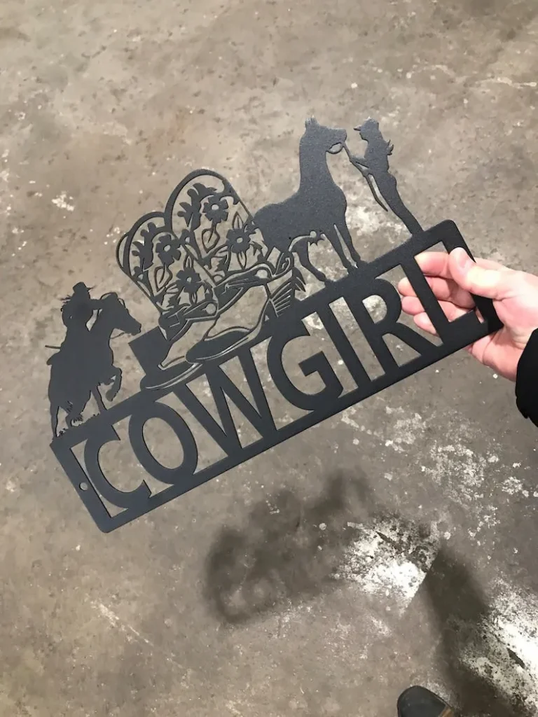 Cowgirl Custom Name Metal Sign, Custom Sign, Rodeo, Equestrian, Boots, Farm Sign, Horse Sign, Cowboy, Cowgirl, Farmhouse, Barrel Racing