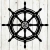 Ship Wheel Decorative Metal Sign, Helm, Metal Art, Metal Sign, Summer, Nautical, Beach Sign, Beach House, Ship Helm, Beach, Ocean