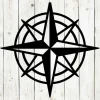 Compass Rose Decorative Metal Sign, Helm, Metal Art, Metal Sign, Summer, Nautical, Beach Sign, Beach House, Compass, Beach, Ocean
