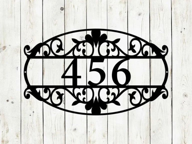 Decorative Address Wall Sign, Monogram Metal Sign, Custom Sign, Address Sign, Family Name Sign, Metal Art, Wall Decor, Metal Sign, Address