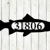 Trout Fish Address Number Metal Sign, Fishing Sign, Fish Sign, Address Sign, Mountain Sign, Trout Fishing, Cabin, Outdoors