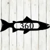 Trout Fish Address Number Metal Sign, Fishing Sign, Fish Sign, Address Sign, Mountain Sign, Trout Fishing, Cabin, Outdoors