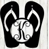 Flip Flops Monogram Metal Sign, Sandal Monogram, Metal Sign, Summer, Mothers Day Gift, Beach Sign, Beach House, Flip-flops, Beach, Ocean