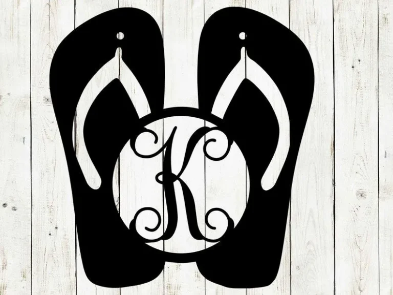 Flip Flops Monogram Metal Sign, Sandal Monogram, Metal Sign, Summer, Mothers Day Gift, Beach Sign, Beach House, Flip-flops, Beach, Ocean