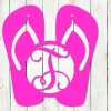 Flip Flops Monogram Metal Sign, Sandal Monogram, Metal Sign, Summer, Mothers Day Gift, Beach Sign, Beach House, Flip-flops, Beach, Ocean