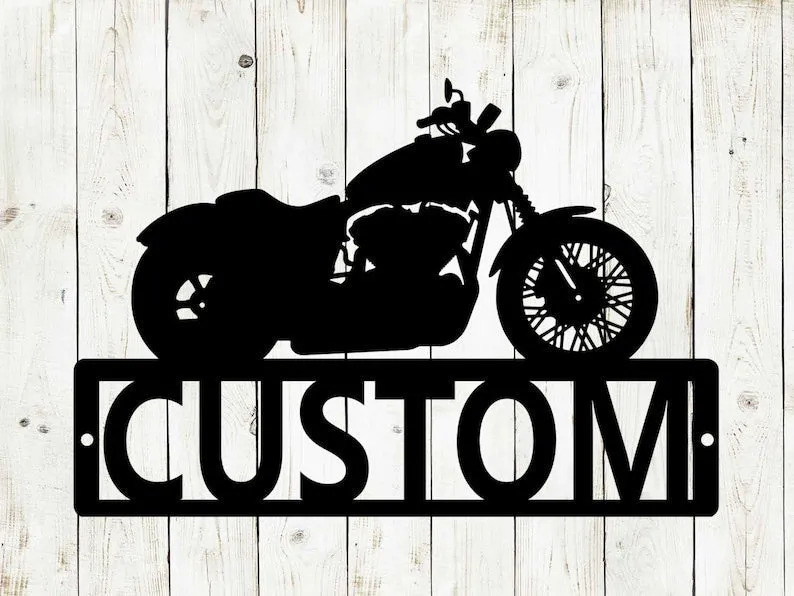 il_794xN.2960338036_dsjs_071bfadd-4a7f-463d-afd2-d68dfb5ba783.webp Motorcycle Custom Name Metal Sign, Chopper, Motorcycle, Chopper Sign, Motorcyclist, Fathers Day, Mothers Day, Dad, Birthday, Custom Metal