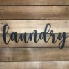 Laundry Metal Sign, Laundry Room Decor, Laundry Word Sign, Bathroom Decor, Metal Word Sign, Laundry Sign, Farmhouse Decor