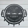 Grill Master Metal Sign With Utensil Hangers, Grill Master Name Sign With Metal Hooks For Hanging Grilling Utensils,