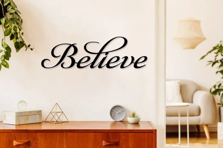 Believe Metal Sign, Metal Home Gift, Inspiration Sign, Living Room Decor, Daughter Gift, Thanksgiving Holiday Gift For Parents Christmas