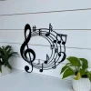 Music Notes Metal Wall Art, Music Riff Decor, Gift For Musician, Musical Notes Sign,
