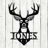 Deer Head Custom Name Metal Sign, Hunting Sign, Kids Room Decor, Home Decor, Deer, Hunting, Metal Sign, Game Room