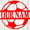 Soccer Custom Monogram Name Metal Sign, Soccer, Soccer Sign, Metal Sign, Custom Metal Sign, Birthday, Soccer Ball
