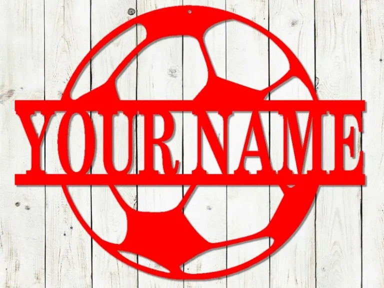 Soccer Custom Monogram Name Metal Sign, Soccer, Soccer Sign, Metal Sign, Custom Metal Sign, Birthday, Soccer Ball