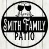 Patio Custom Monogram Metal Sign, Patio Sign, Grilling Sign, Porch Sign, Metal Wine Sign, Fathers Day, Mothers Day, Wedding Gift, Wine Time