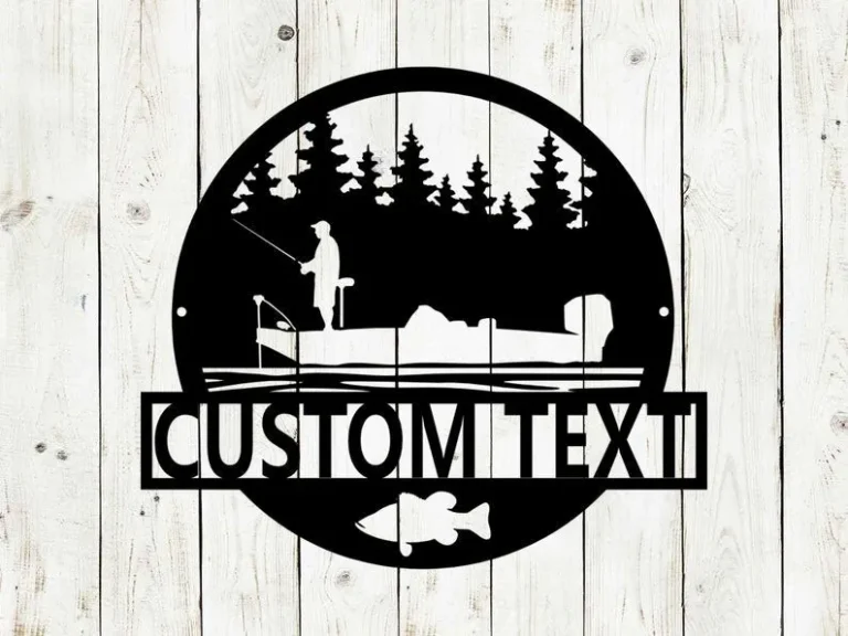 Fishing Custom Name Metal Sign, Fishing Sign, Bar Sign, Bass Fishing, Custom Fishing Sign, Man Cave, Home Bar, Game Room Sign, Fathers Day