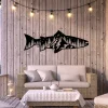 Trout Fish Mountain, Metal Wall Art