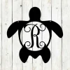 Sea Turtle Monogram Door Hanger, Door Monogram, Door Hanger, Metal Sign, Front Porch, Summer, Spring, Mothers Day Gift, Beach Decor