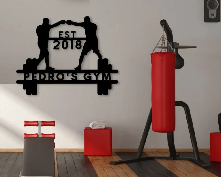 Double Boxer Metal Sign, Boxing , Metal Gym Sign, Personal Gym Sign, Home Décor, Family Gift, Fathers Day Gift