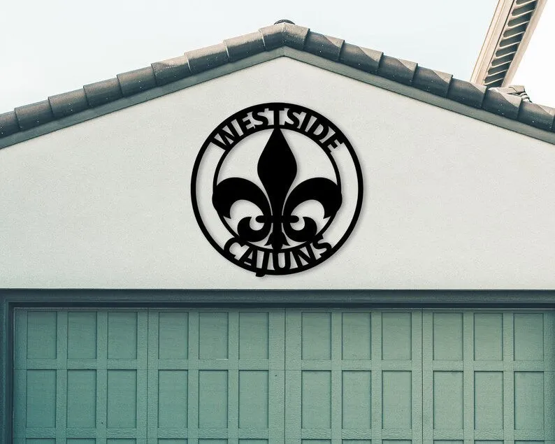 il_794xN.3120648389_7xd5.webp Custom Fleur De Lis Sign, Metal Cajun Sign, Dad Gift, Name, Home Décor, Monogram, Grandpa's Gift, Metal Symbol