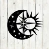 Sun Moon And Stars Metal Sign, Sun, Moon, Stars, Sun Sign, Outdoor Sign, Nature Sign, Star Sign, Porch Sign, Mothers Day, Fathers Day