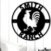 Metal Farm Sign, Personalized Farm Metal Sign, Rooster Metal Sign, Chicken Coop Sign, Farmhouse Decor, Family Name Last Name Metal Signs