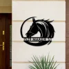 Horse Metal Address Sign, House Number Metal Sign, Street Address Sign Personalized Housewarming Gift Address Plaque Door Hanger