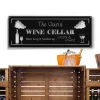Personalized Wine Cellar Sign, Metal Wall Sign, Custom Metal Sign, Personalized Bar Wall Sign, Metal Wall Art, Bar Decor