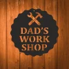 Personalized Metal Workshop Sign, Custom Dad's Work Shop Wall Decor, Garage Sign Steel Fathers Day Gift