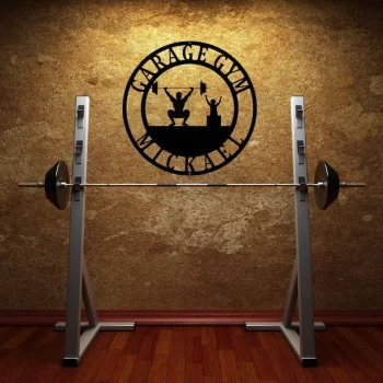 Custom Gym Metal Wall Art, Personalized Father And Son Sports Sign, Steel Hanging Decor
