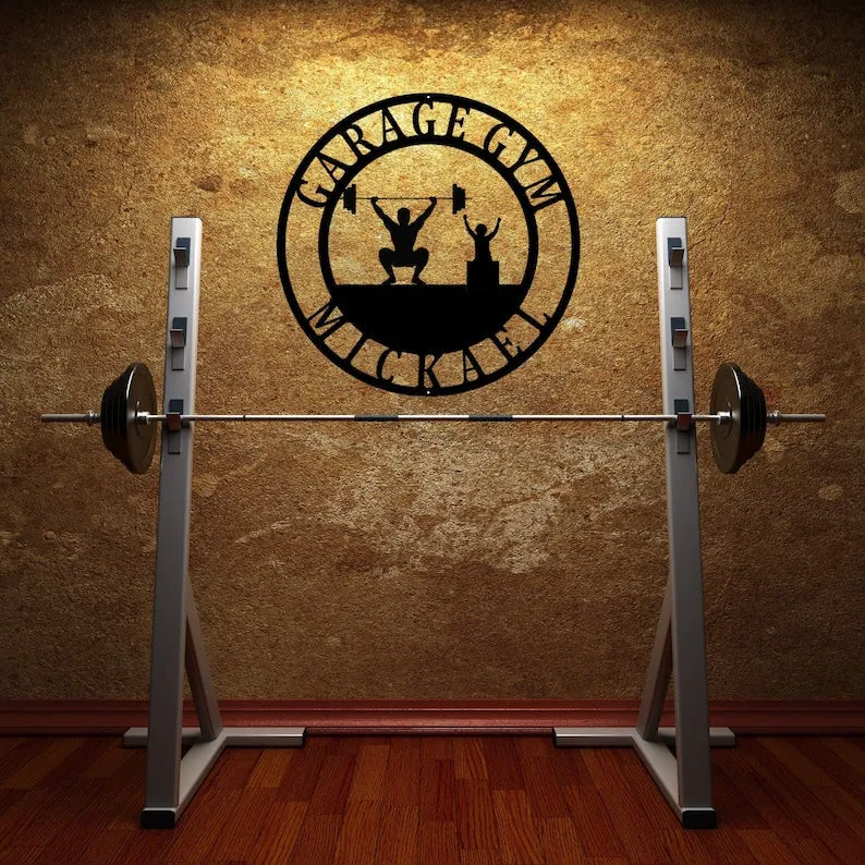 il_794xN.3135786694_6iqi.webp Custom Gym Metal Wall Art, Personalized Father And Son Sports Sign, Steel Hanging Decor